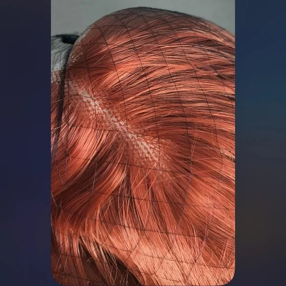 Dark Orange Long Straight Wig - Picture 5 of 5